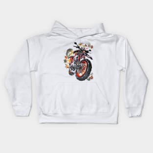 Traditional Monster Bike Kids Hoodie